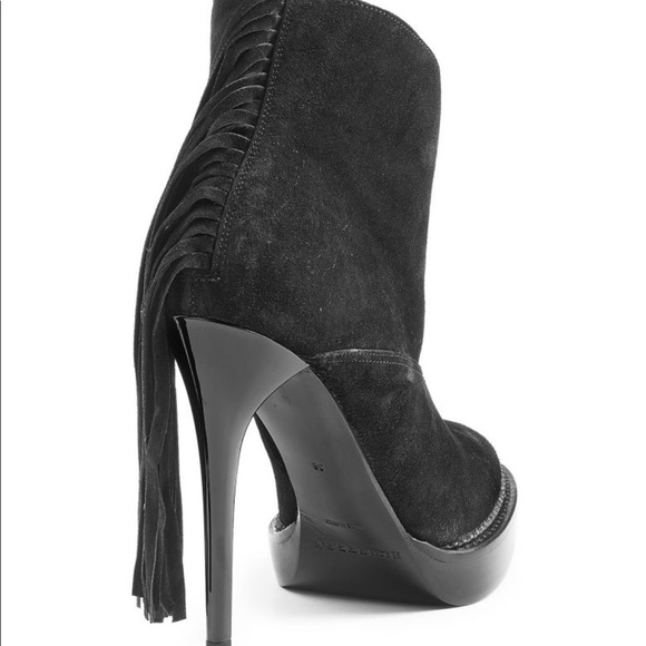 Burberry Nadie Suede Fringe Ankle Boot - Picture 6 of 7